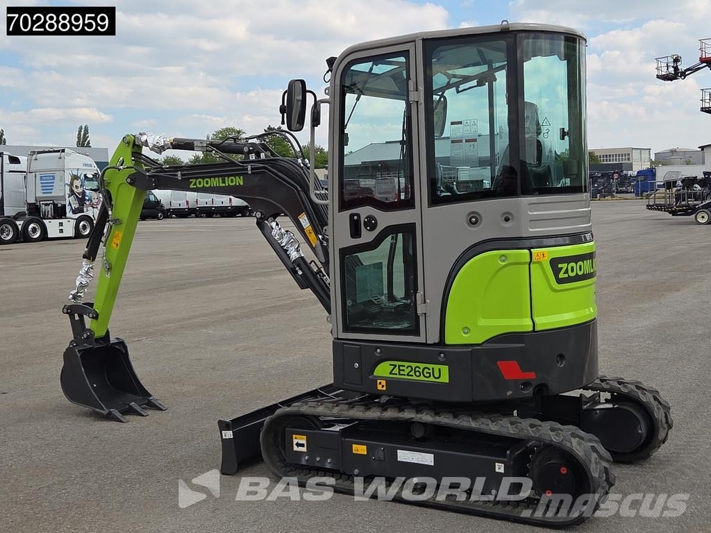 Zoomlion ZE26 GU HERSTELLERGARANTIE – KUBOTA MOTOR – CE Minigraafmachines < 7t