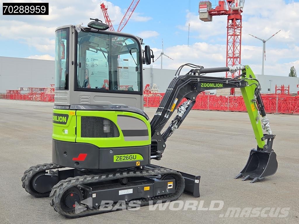 Zoomlion ZE26 GU HERSTELLERGARANTIE – KUBOTA MOTOR – CE حفارات صغيرة أقل من 7 طن (حفارات صغيرة)