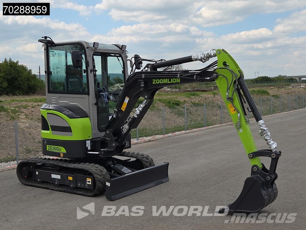 Zoomlion ZE26 GU HERSTELLERGARANTIE – KUBOTA MOTOR – CE حفارات صغيرة أقل من 7 طن (حفارات صغيرة)