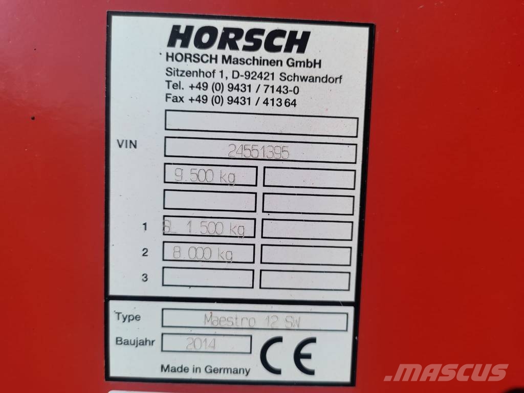 Horsch Maestro 12.75 SW ماكينات البذر الدقيق
