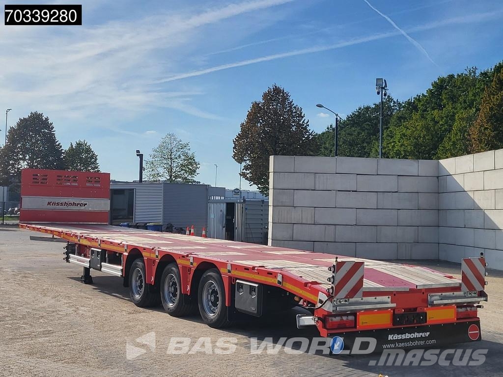 Kässbohrer LB3E 3 axles Extendable Lift + Steering Axle Semirremolques de góndola rebajada