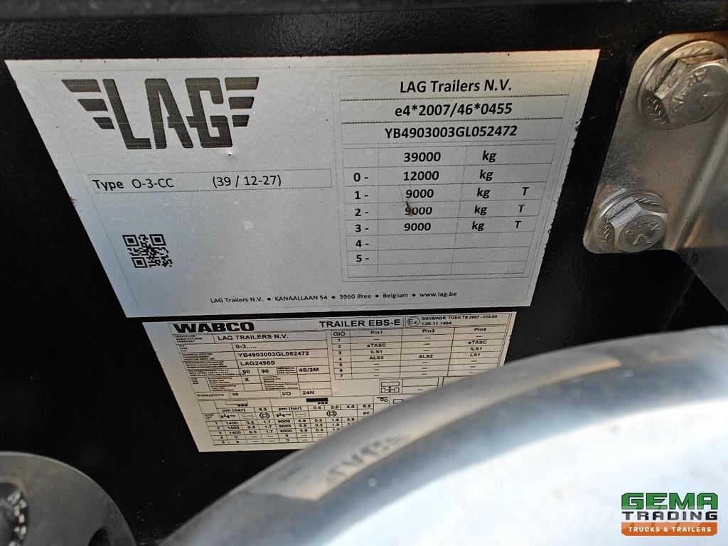 LAG O-3-CC 3 Axles MB - 30FT Tipping Chassis - Rotary نصف مقطورات حاويات