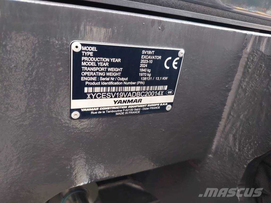 Yanmar SV 19 Miniexcavadoras