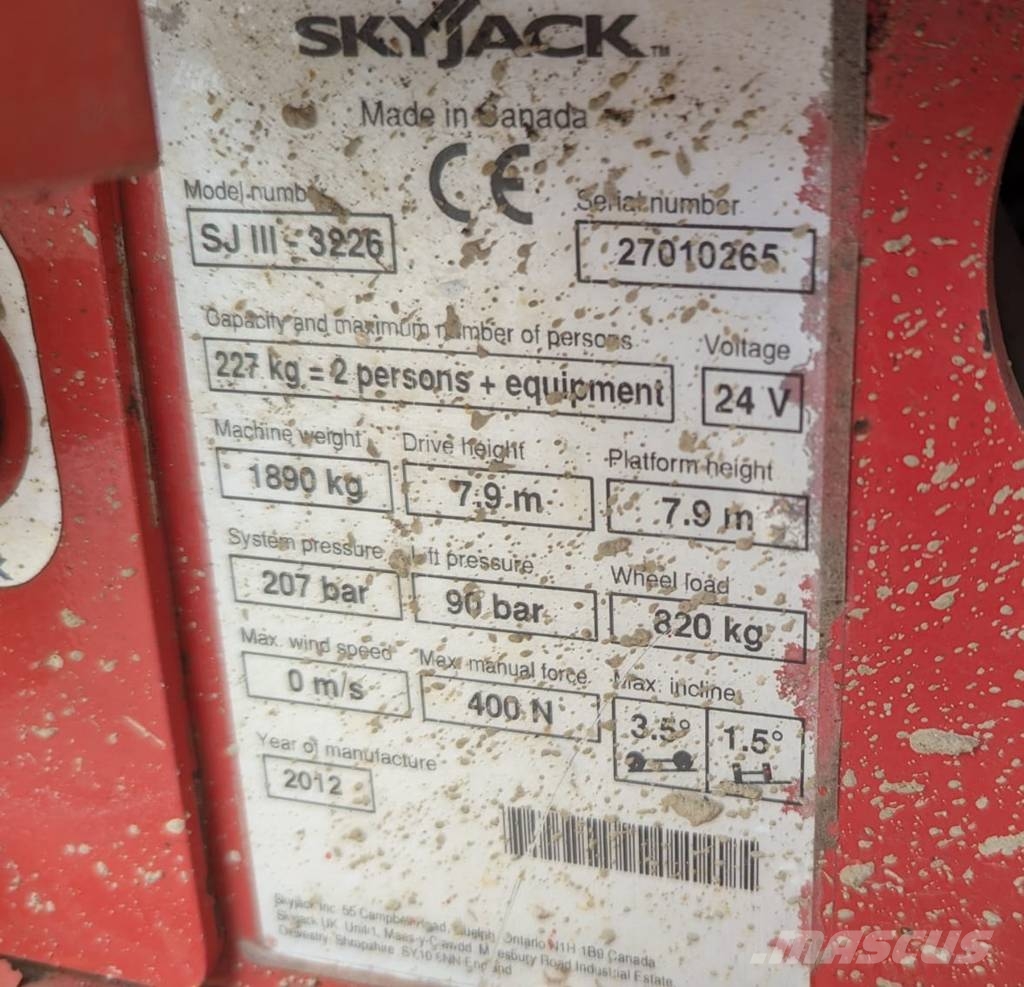 SkyJack SJ III 3226 Elevadores de tesoura