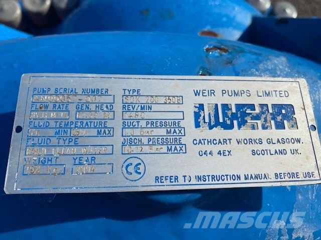 KSB WEIR PUMP SKD 200 350 B Ūdens sūkņi
