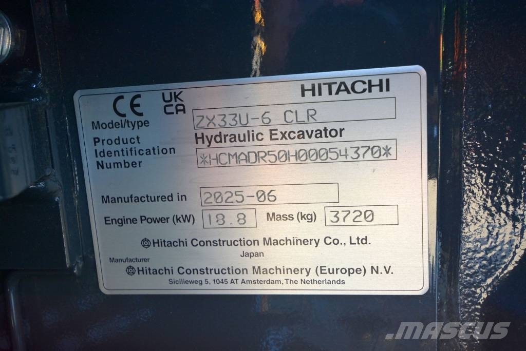 Hitachi ZX 33 U-6, 2025, Ravensburg-Oberzell, Baden-Württemberg