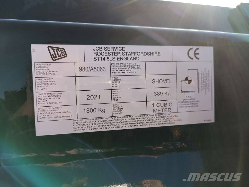 Łyżka JCB 1m3 JCB 540,530,531 JCB 230 cm 1m3 버켓