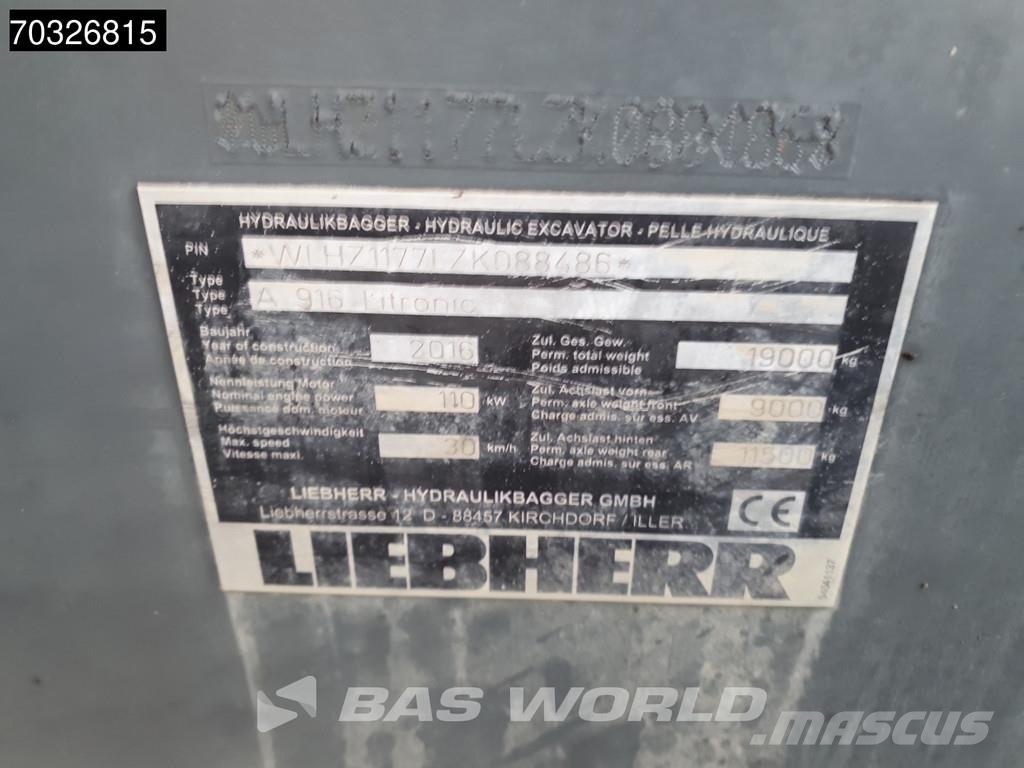 Liebherr A916 Litronic Engcon Mobilbagger