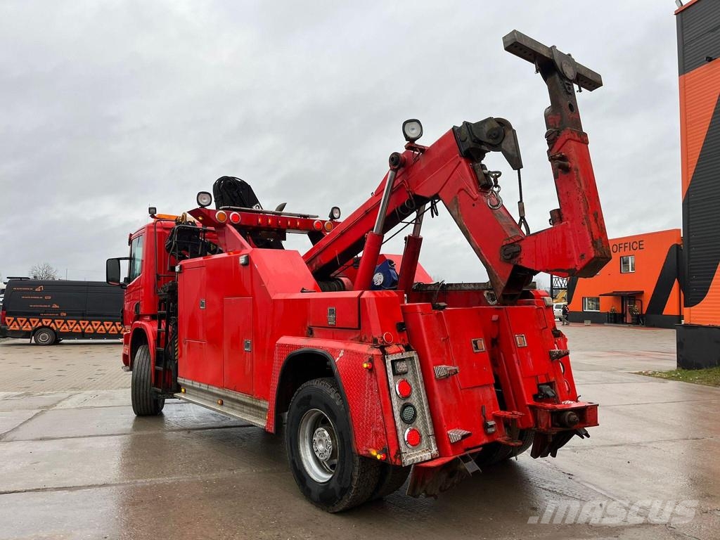 Scania P 114 4x4 BRO WRECKER / 2x WINCH 10 + 30 ton / CRA Műszaki mentők
