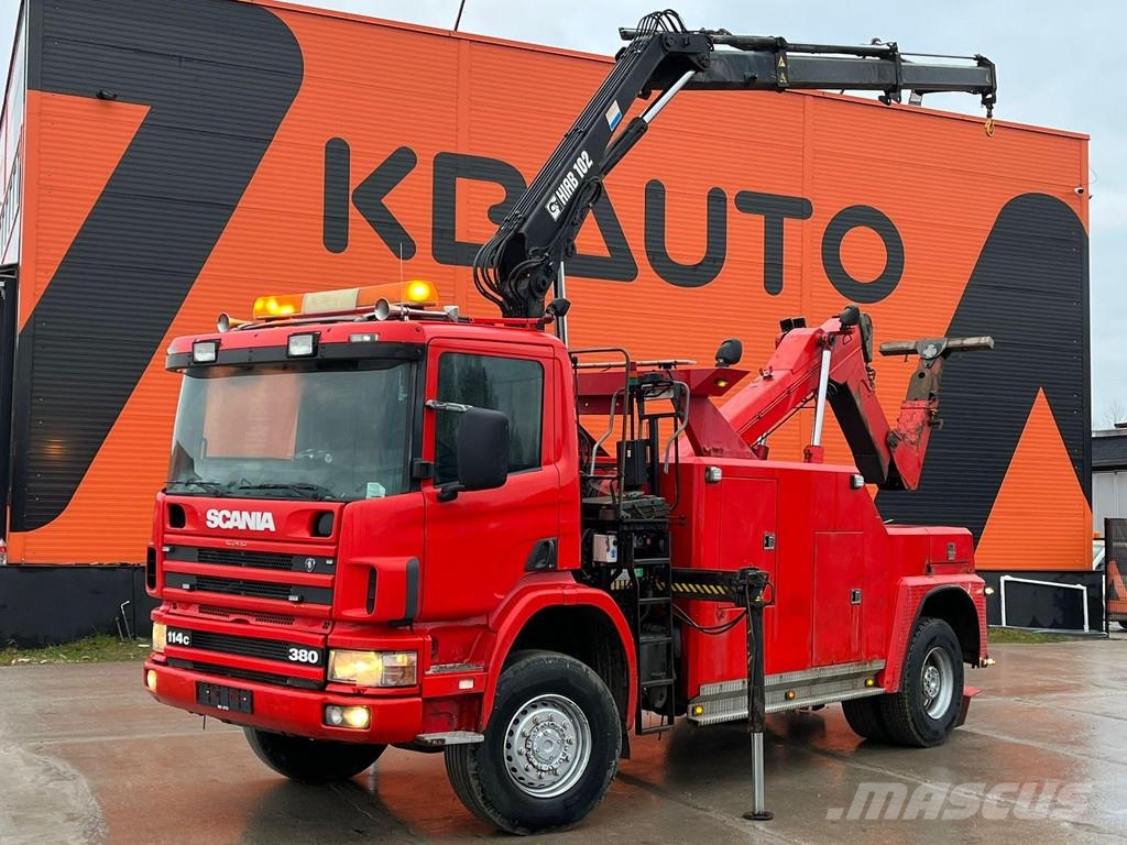 Scania P 114 4x4 BRO WRECKER / 2x WINCH 10 + 30 ton / CRA Műszaki mentők