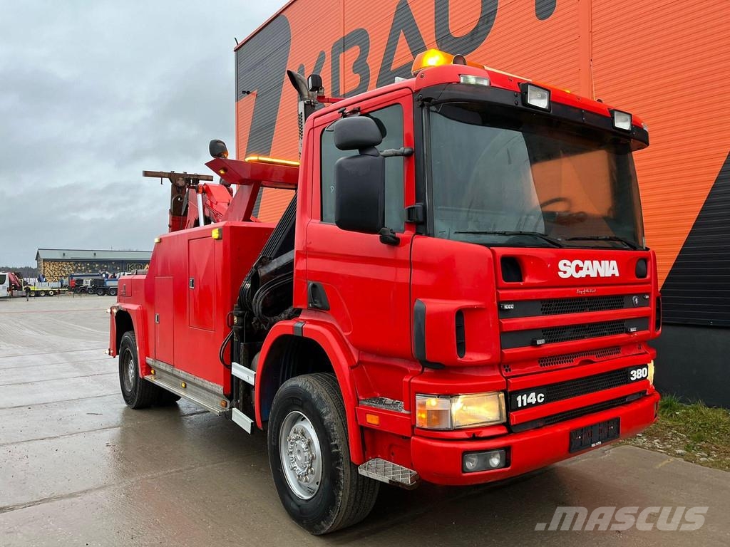 Scania P 114 4x4 BRO WRECKER / 2x WINCH 10 + 30 ton / CRA Bärgningsbilar