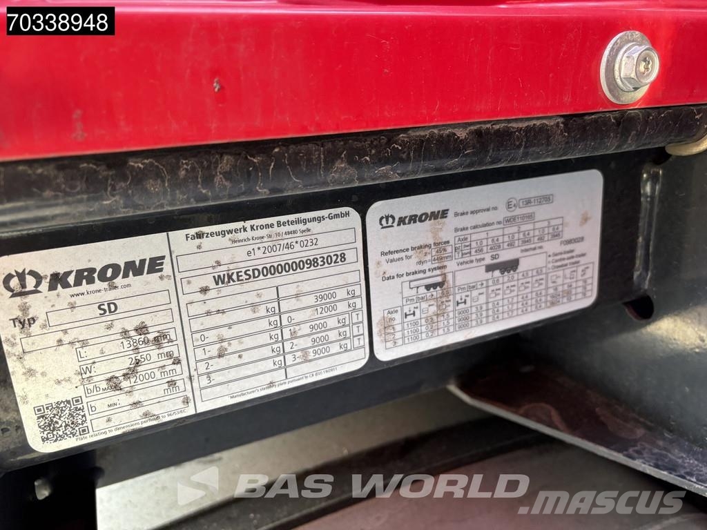 Krone SD MEGA Liftachse Lift+Hubdach TUV 08/27 Poluprikolice sa ciradom