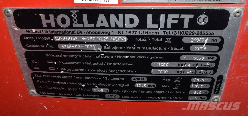 Holland Lift Combistar M-250HYL25 4WD/P/N Scissor lifts
