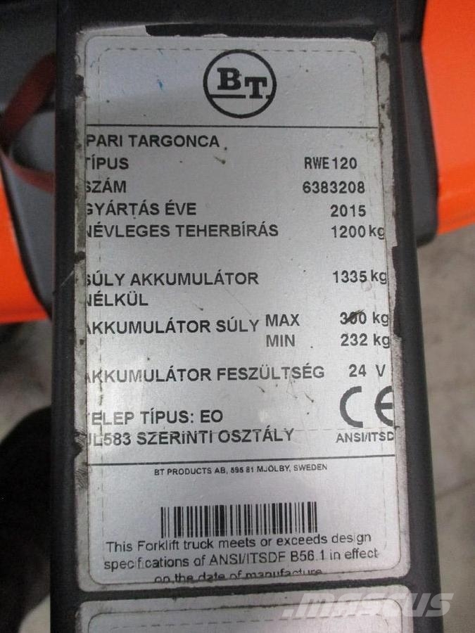 BT RWE120 Nisko podizni električni viličar