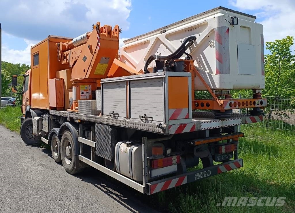 Mercedes-Benz AXOR 1833 overhead line truck Rail Dvojcestné rýpadlá