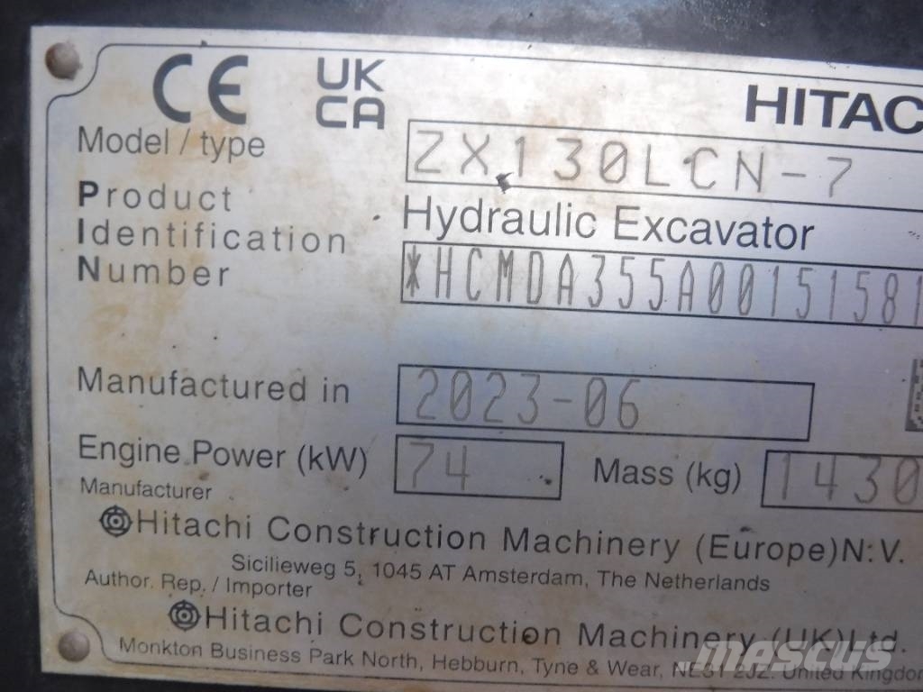 Hitachi ZX 130 LC N-7 Rupsgraafmachines
