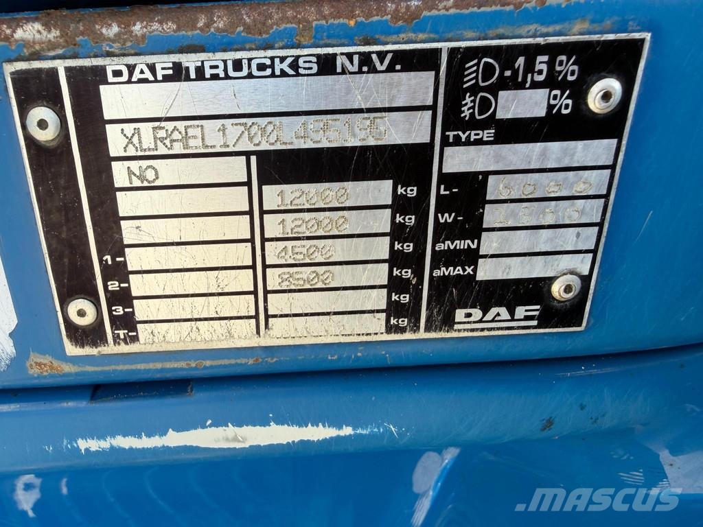 DAF LF260 4X2 EURO6 + JOAB + CARGO COVER + WINCH + MAN Camiones portacubetas