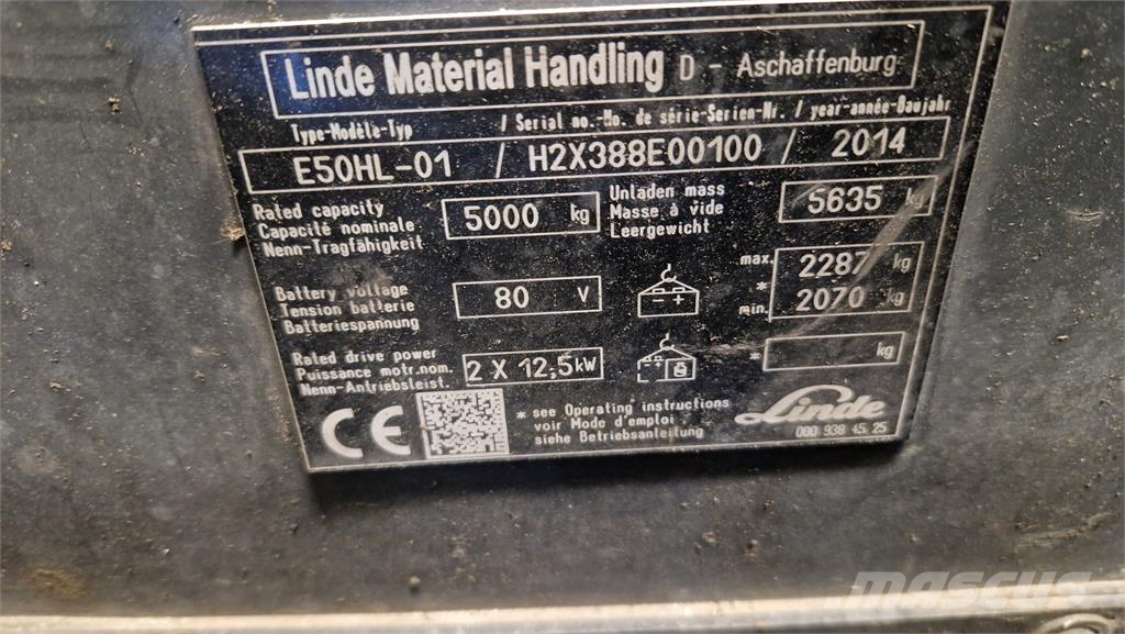 Linde E50HL -01 Electric forklifts