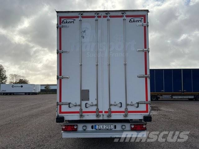 Ekeri Huckepack Skåptrailer öppningsbar sida skjutbart tak ZLX255 نصف مقطورات ذات هيكل صندوقي