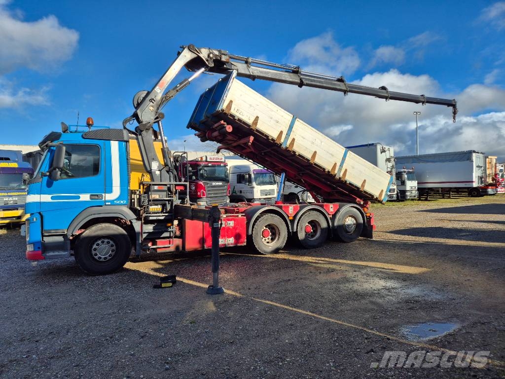 Volvo FM 500 8x4/4 // HIAB 244 EP-5 HIPRO // 3 way tip Lastbil med kran