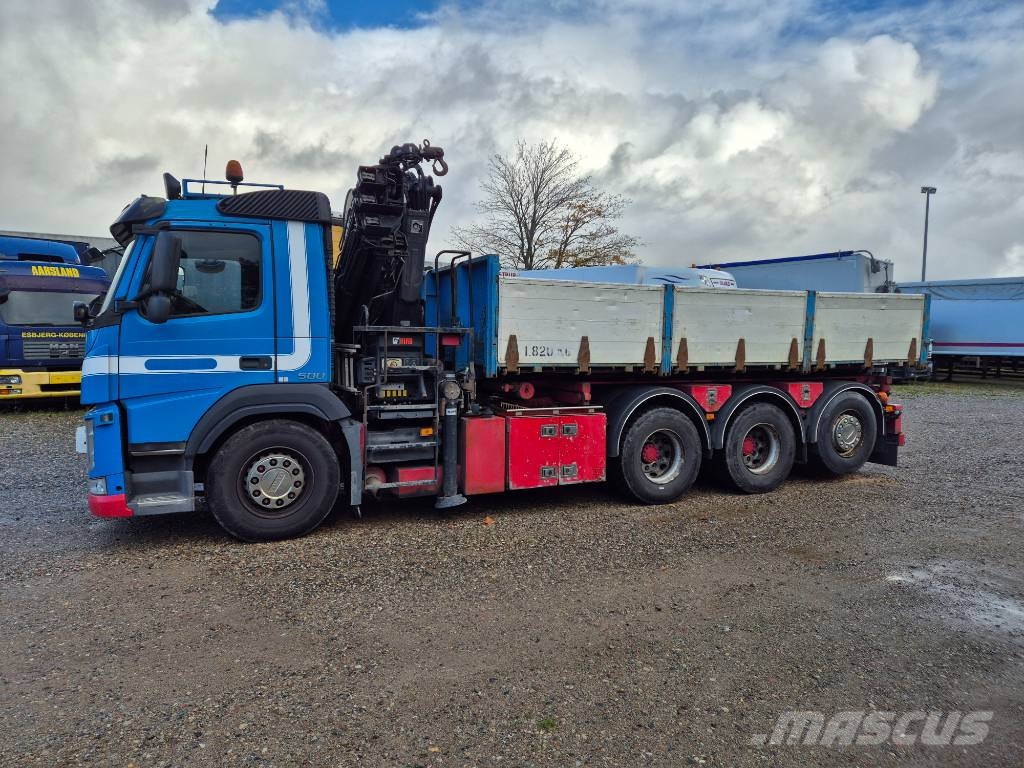 Volvo FM 500 8x4/4 // HIAB 244 EP-5 HIPRO // 3 way tip Lastbil med kran