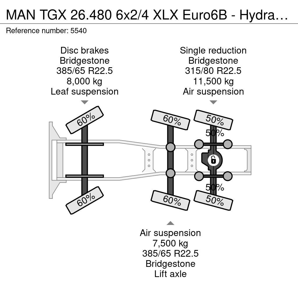 MAN TGX 26.480 6x2/4 XLX Euro6B - Hydraulics - Sliding Vilcēji