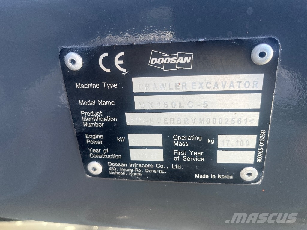 Doosan DX 160 LCH / Metsämalli, Rasvari, Uudet ketjut! Excavadoras sobre orugas