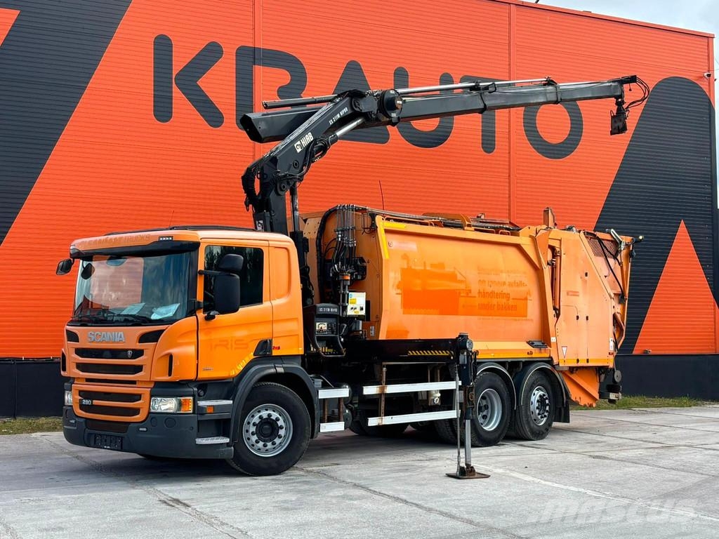 Scania P 280 6x2*4 HIAB 211E-3 / boom 9,7 m / 1920 kg - G Camiones de basura