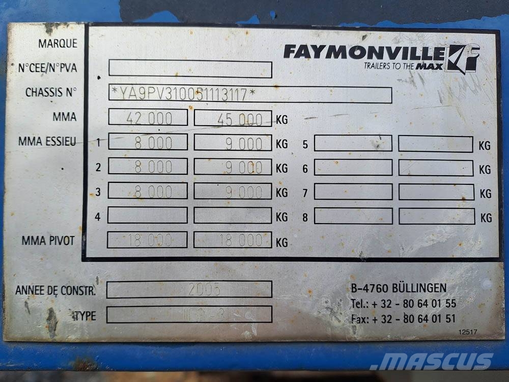 Faymonville 3 aks. Muut puoliperävaunut