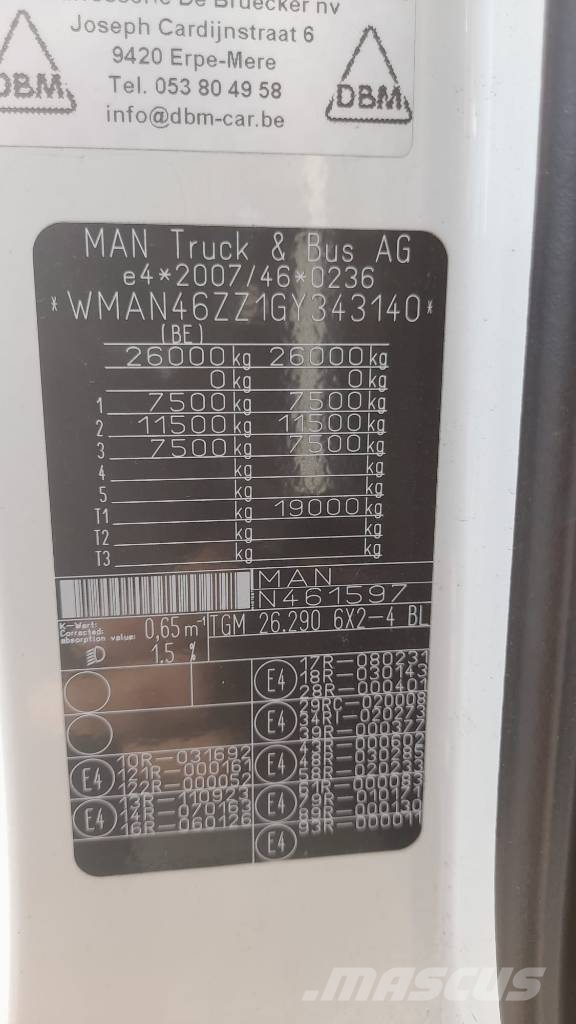 MAN TGM 26.290 自卸式货车