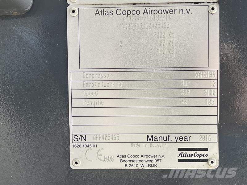 Atlas Copco XAHS 186 Kompressorer