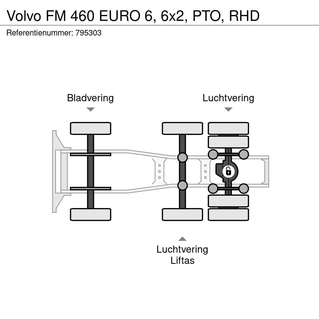 Volvo FM 460 EURO 6, 6x2, PTO, RHD Sattelzugmaschinen