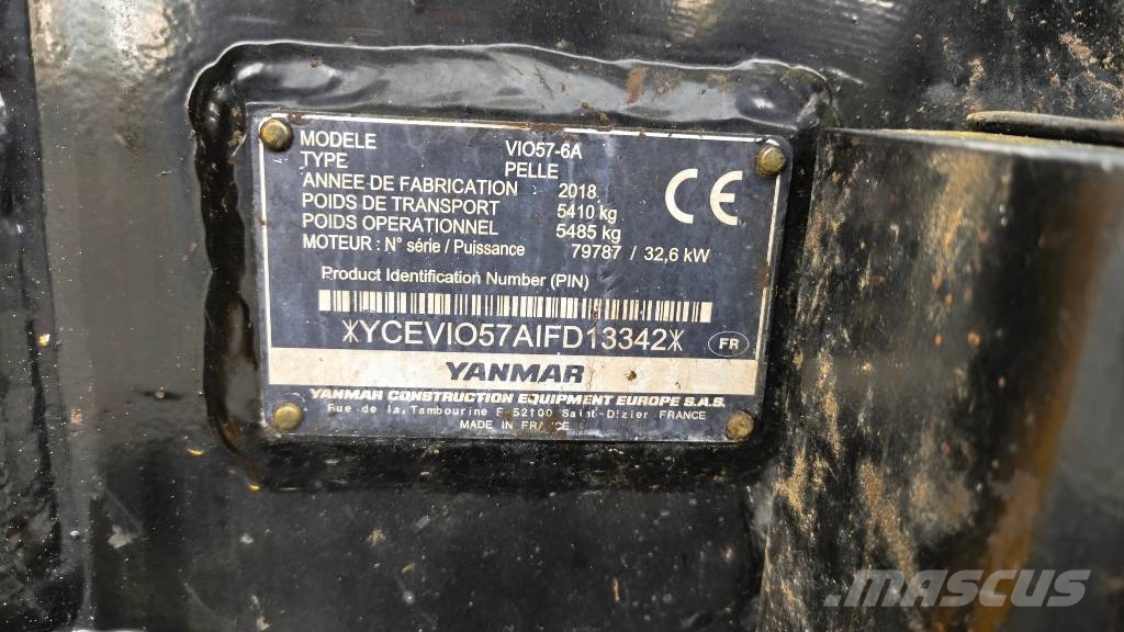 Yanmar Vio 57 - 6A Minigraafmachines < 7t