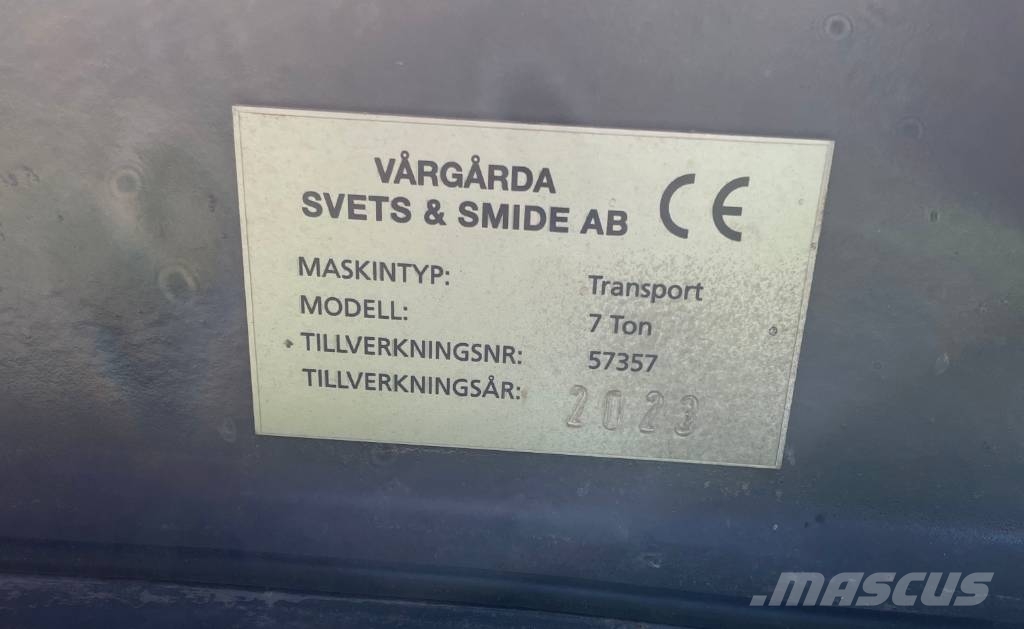 VM-Kärra Maskintransport 7 ton begagnad Andere Auflieger