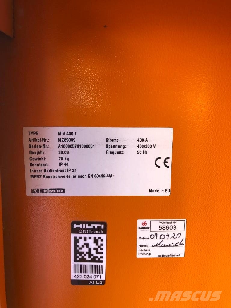 MERZ, Neugebauer, Elektra Baustrom Verteiler, VEV1 Autres générateurs