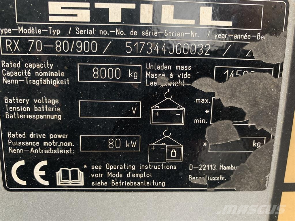 Still RX70-80/900 --> res. CP 31.09.26! Дизельные погрузчики
