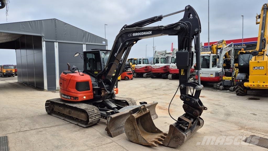 Eurocomach ES85ZT - 6 SIDED PLOUGH - 2018 YEAR - 2960 HOURS Midi rýpadla 7t - 12t