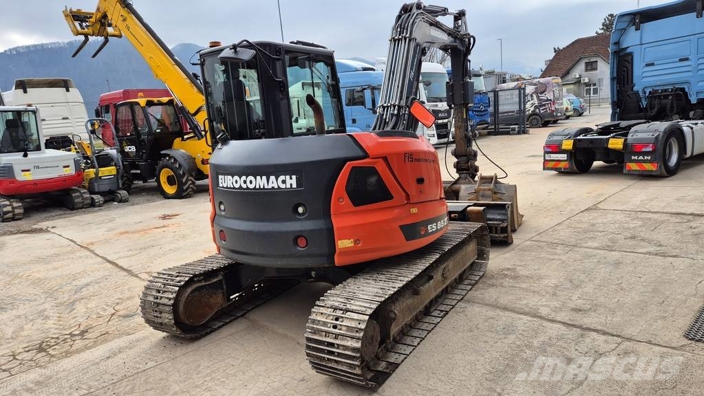Eurocomach ES85ZT - 6 SIDED PLOUGH - 2018 YEAR - 2960 HOURS Midi rýpadla 7t - 12t