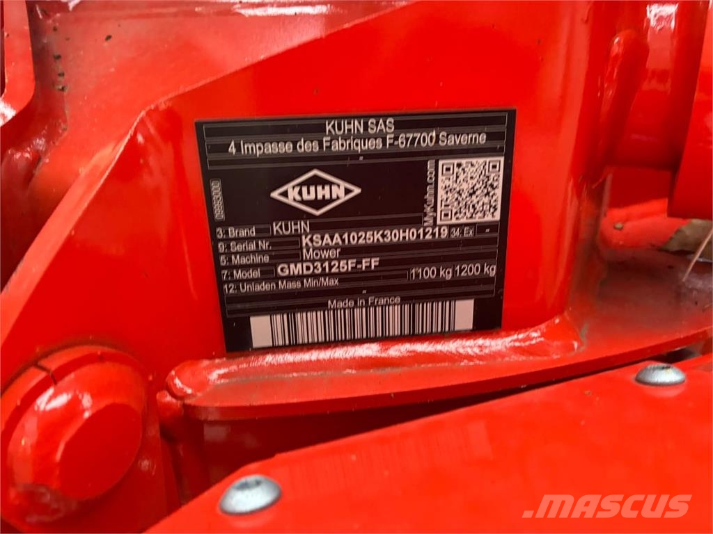 Kuhn GMD 3125F-FF, Frontmähwerk Kmetijstvo - drugo