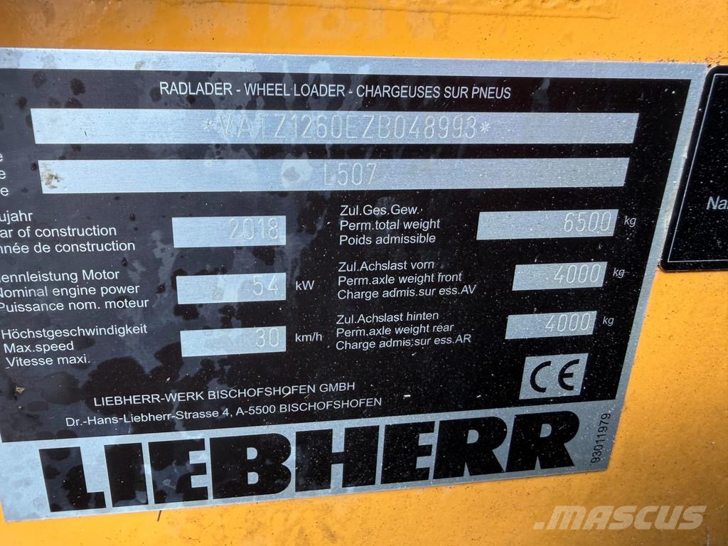 Liebherr L507 L507 Iekrāvēji uz riteņiem