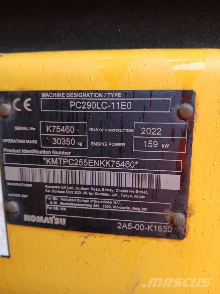 Komatsu PC 290 LC-11 Pásová rýpadla