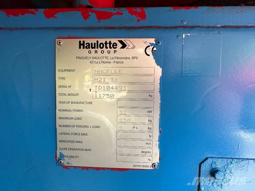 Haulotte H 21 TX 21 m Teleskophebebühne 直臂高空工作平台