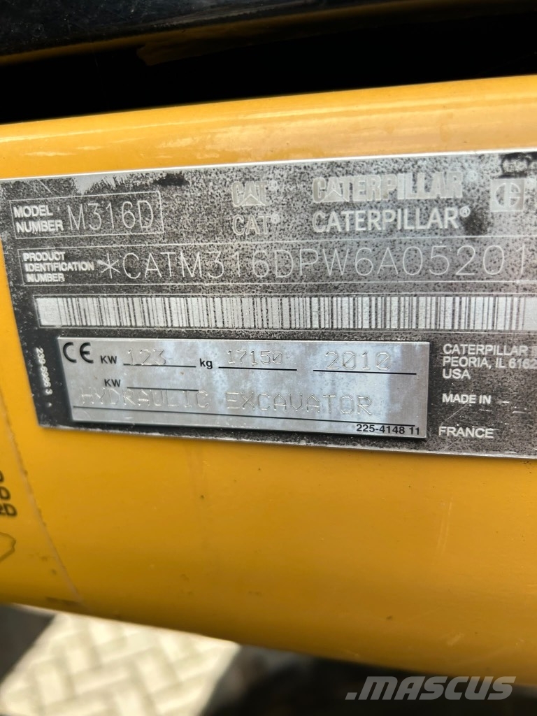 CAT M 316 D Ratasekskavaatorid