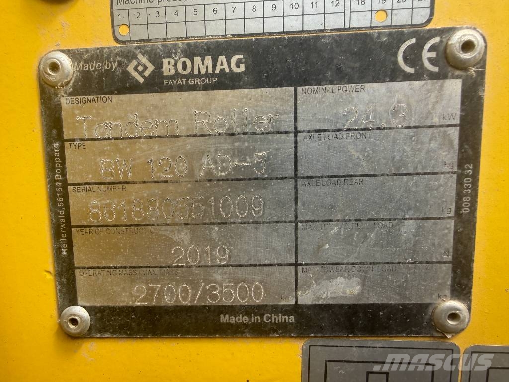 Bomag BW 120 AD-5 Οδοστρωτήρες διπλού κυλίνδρου