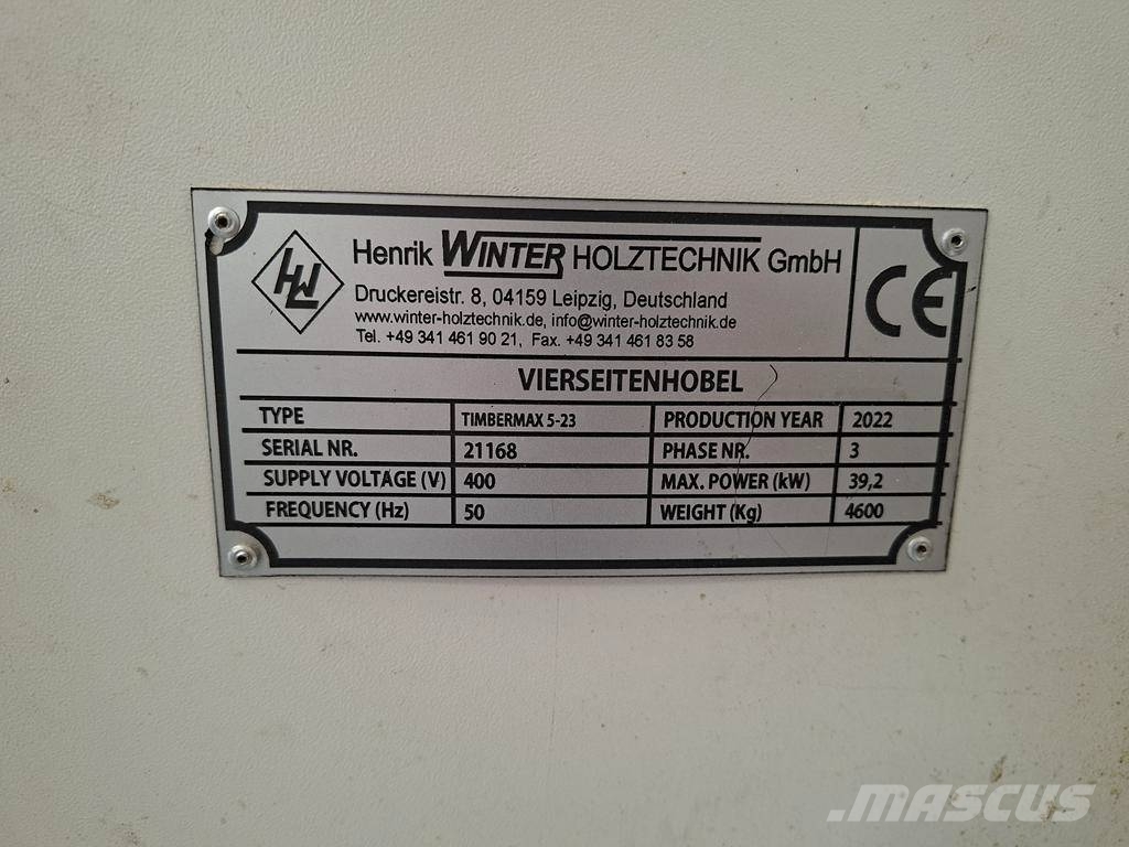 Strugarka 4-stronna WINTER TIMBERMAX 5-23 U DELUXE Forestal - Otros