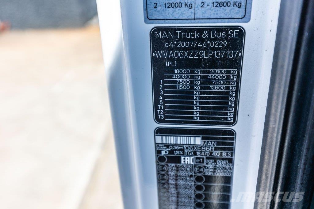 MAN TGX 18.470 XXL BLS + KIPHYDR. Vetopöytäautot