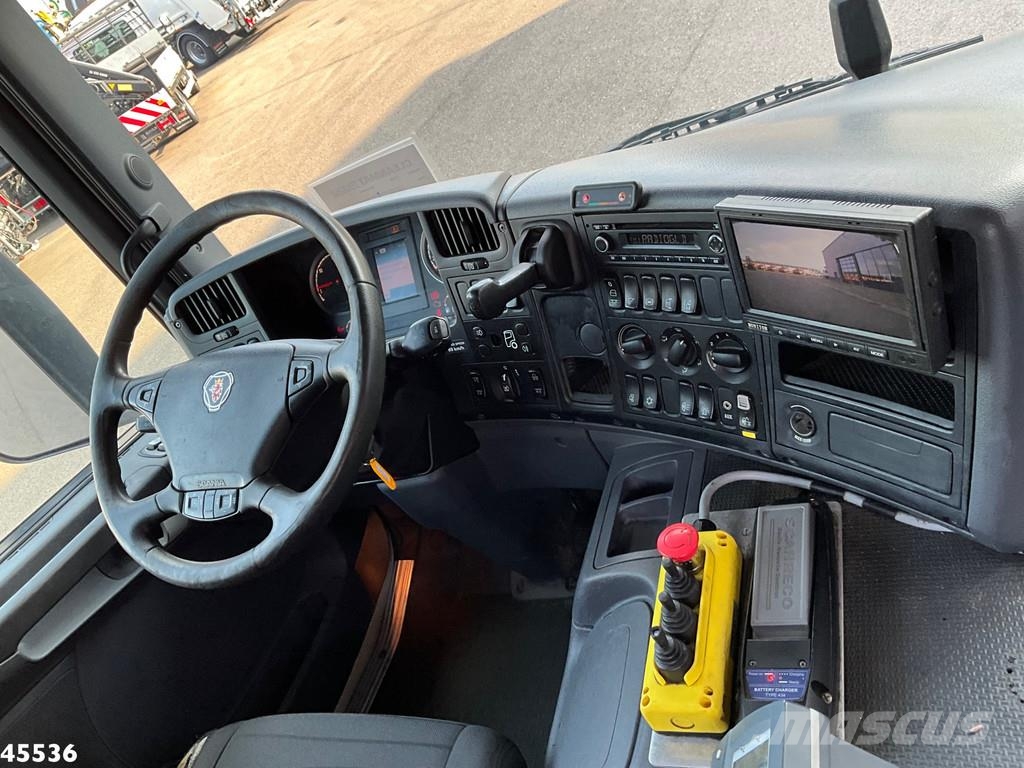 Scania P 340 Euro 6 CNG HMF 25 Tonmeter laadkraan Kiper tovornjaki