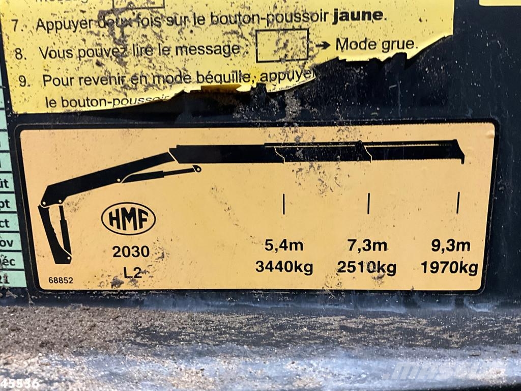Scania P 340 Euro 6 CNG HMF 25 Tonmeter laadkraan Kiper tovornjaki