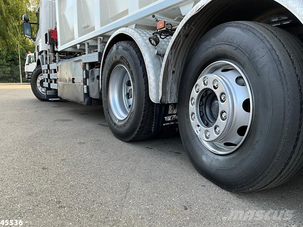 Scania P 340 Euro 6 CNG HMF 25 Tonmeter laadkraan Kiper tovornjaki