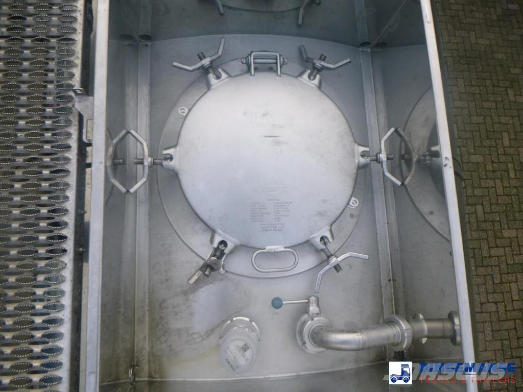 LAG Food tank inox 32m3 / 3 comp + pump + steam heatin 油罐半挂车